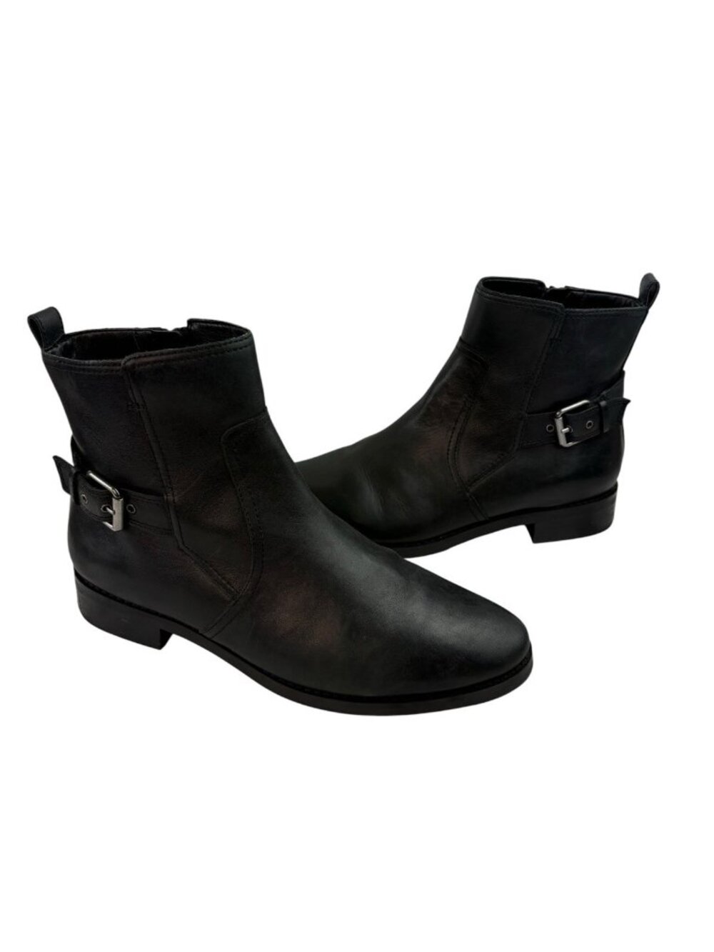 *27 Edit Naturalizer Karleen Bootie Womens 11M Black Leather Moto Side Zip Ankle - Picture 9 of 14
